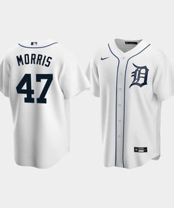 Men's Detroit Tigers 47 Jack Morris White Home Jersey - Robokeg
