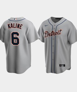 Men's Detroit Tigers 6 Al Kaline Gray Road Jersey - Robokeg