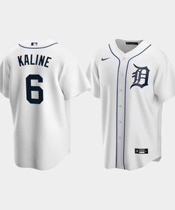 Men's Detroit Tigers 6 Al Kaline White Home Jersey - Robokeg