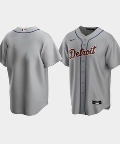 Men's Detroit Tigers Gray Road Jersey - Robokeg