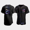 Men's Detroit Tigers JaCoby Jones 21 Black Golden Edition Holographic Jersey - Robokeg