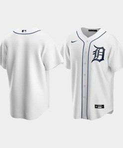 Men's Detroit Tigers White Home Jersey - Robokeg