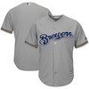 Men's Gray Milwaukee Brewers Team Official Jersey - Robokeg