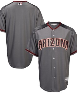 Men's Gray/Black Arizona Diamondbacks Jersey - Fashion Official Cool Base Team Jersey - Robokeg