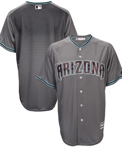 Men's Gray/Teal Arizona Diamondbacks Jersey - Official Fashion Cool Base Team Jersey - Robokeg