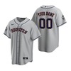 Men's Houston Astros Custom 00 Gray 2022-23 World Series Jersey - Robokeg