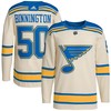 Men's Jordan Binnington Cream St. Louis Blues 2022 Winter Classic Player Jersey Jersey - Robokeg
