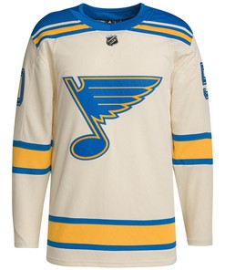 Men's Jordan Binnington Cream St. Louis Blues 2022 Winter Classic Player Jersey Jersey - Robokeg