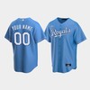 Men's Kansas City Royals 00 Custom Light Blue Alternate Jersey - Robokeg