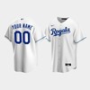 Men's Kansas City Royals 00 Custom White Home Jersey - Robokeg