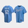Men's Kansas City Royals 12 Jorge Soler Light Blue Alternate Jersey - Robokeg