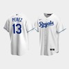 Men's Kansas City Royals 13 Salvador Perez White Home Jersey - Robokeg