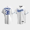 Men's Kansas City Royals 31 Ian Kennedy White Home Jersey - Robokeg