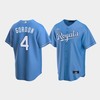 Men's Kansas City Royals 4 Alex Gordon Light Blue Alternate Jersey - Robokeg