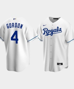 Men's Kansas City Royals 4 Alex Gordon White Home Jersey - Robokeg