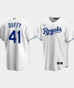 Men's Kansas City Royals 41 Danny Duffy White Home Jersey - Robokeg