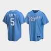 Men's Kansas City Royals 5 George Brett Light Blue Alternate Jersey - Robokeg