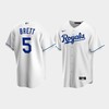 Men's Kansas City Royals 5 George Brett White Home Jersey - Robokeg