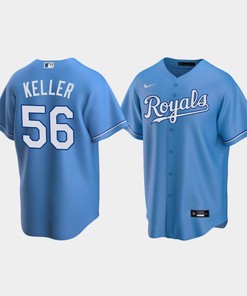 Men's Kansas City Royals 56 Brad Keller Light Blue Alternate Jersey - Robokeg