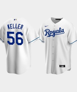 Men's Kansas City Royals 56 Brad Keller White Home Jersey - Robokeg