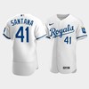 Men's Kansas City Royals Carlos Santana 41 2022-23 White Jersey - Robokeg