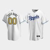 Men's Kansas City Royals Custom 00 White Home Cool Base Jersey - Robokeg