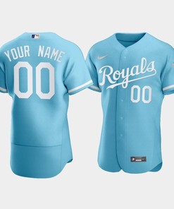 Men's Kansas City Royals Custom 2022-23 Powder Blue Jersey - Robokeg