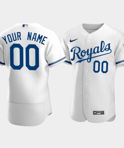 Men's Kansas City Royals Custom 2022-23 White Jersey - Robokeg