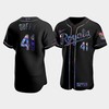 Men's Kansas City Royals Danny Duffy 41 Black Golden Edition Holographic Jersey - Robokeg