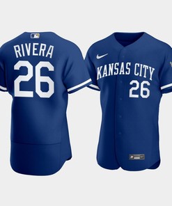 Men's Kansas City Royals Emmanuel Rivera 26 2022-23 Blue Jersey - Robokeg