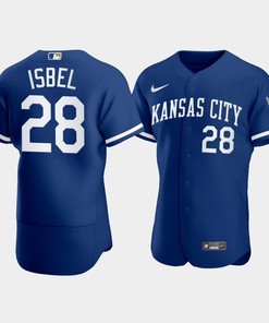 Men's Kansas City Royals Kyle Isbel 28 2022-23 Blue Jersey - Robokeg