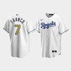 Men's Kansas City Royals Maikel Franco 7 White Home Cool Base Jersey - Robokeg