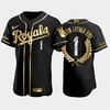 Men's Kansas City Royals Martin Luther King Golden Edition Jersey - Black Jersey - Robokeg