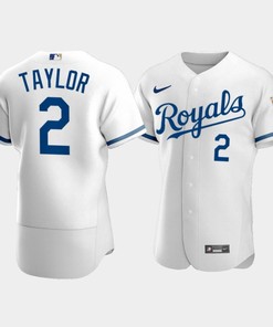 Men's Kansas City Royals Michael A. Taylor 2 2022-23 White Jersey - Robokeg