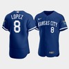 Men's Kansas City Royals Nicky Lopez 8 2022-23 Blue Jersey - Robokeg