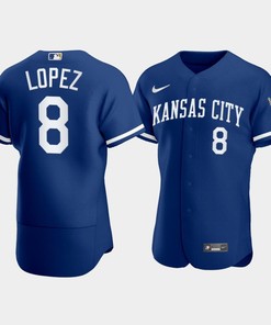 Men's Kansas City Royals Nicky Lopez 8 2022-23 Blue Jersey - Robokeg