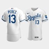Men's Kansas City Royals Salvador Perez 13 2022-23 White Jersey - Robokeg