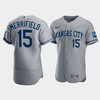Men's Kansas City Royals Whit Merrifield 15 2022-23 Gray Jersey - Robokeg