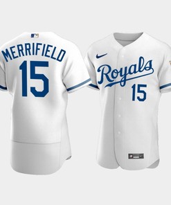 Men's Kansas City Royals Whit Merrifield 15 2022-23 White Jersey - Robokeg