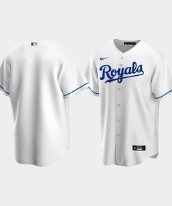 Men's Kansas City Royals White Home Jersey - Robokeg