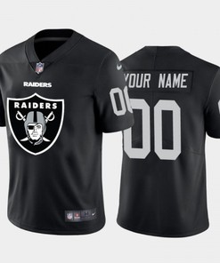 Mens Las Vegas Raiders Active Player Custom Black Team Big Logo Limited Stitched Jersey - Robokeg