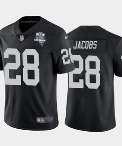 Mens Las Vegas Raiders Black #28 Josh Jacobs 2020 Inaugural Season Vapor Limited Stitched Nfl Jersey - Robokeg