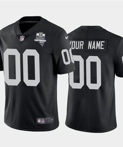 Mens Las Vegas Raiders Black Customized 2020 Inaugural Season Vapor Limited Stitched Nfl Jersey - Robokeg
