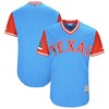 Men's Light Blue/Red Texas Rangers 2018 Players' Weekend Team Jersey - Robokeg