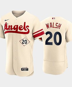 Men's Los Angeles Angels 20 Jared Walsh 2022-23 City Connect Cream Jersey - Robokeg