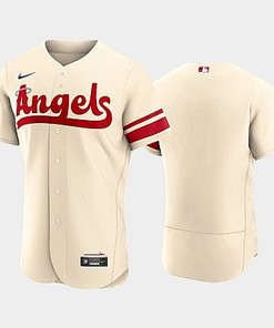 Men's Los Angeles Angels 2022-23 City Connect Cream Jersey - Robokeg