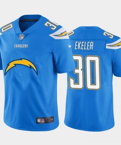 Mens Los Angeles Chargers #30 Austin Ekeler Blue 2020 Team Big Logo Limited Stitched Nfl Jersey - Robokeg