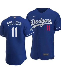 Men's Los Angeles Dodgers A.j. Pollock 11 2020 World Series Champions Alternate Jersey Royal - Robokeg