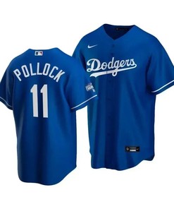 Men's Los Angeles Dodgers A.j. Pollock 11 2020 World Series Champions Royal Alternate Jersey - Robokeg