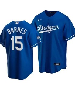 Men's Los Angeles Dodgers Austin Barnes 15 2020 World Series Champions Royal Alternate Jersey - Robokeg